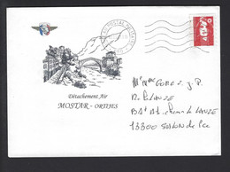 FRANCE BUREAU POSTAL MILITAIRE 660 1997 DETACHEMENT AIR MOSTAR BOSNIE - Military Postmarks From 1900 (out Of Wars Periods)