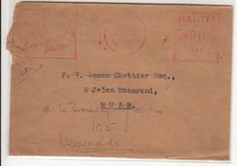 Malaya Used Meter Franing 1952, EMA Commercial Union Group, Malayasia, As Scan - Other & Unclassified