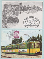 Lot Postkaarten Van ETTLINGEN In Het Zwarte Woud, Pension Wattthalden , Bahnhof , Met Speciale Afstempeling - Ettlingen