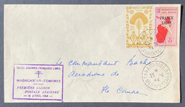 MADAGASCAR LETTRE PAR AVION AVEC CACHET "FORCES AERIENNES FRANCAISES LIBRES...." DEPART Tananarive 25-4-44 - Airmail