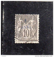 Zanzibar Année1894-1896(timbres De France 1876-84)N°2 Y Et T - Usados