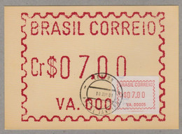 Brasilien Brazil ATM VA.00005 / Maxicard / First Day 10 JUN 81 / Frama Automatenmarken - Automatenmarken (Frama)