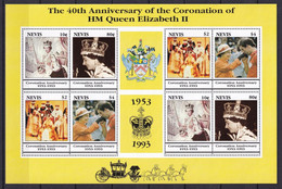 Nevis 1993 40th Anniversary Coronation Queen Elizabeth II MNH** - Königshäuser, Adel