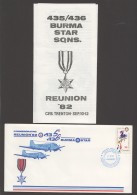 MILITARY -  Canadian Forces RCAF  Burma Stars Squadrons  1982 Reunion - With Insert - Sobres Conmemorativos