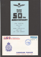 MILITARY -  Canadian Forces RCAF  50th Ann.  - With Insert - Sobres Conmemorativos