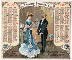 1  Kalender 1907   Ackermann's Schlüsselgarn  Nähgarne Häkelgarne Stopfgarne Sontheim A- Neckar  + Product - Big : 1901-20