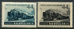BULGARIA 1954 Railway Workers' Day MNH / **.  Michel 918-19 - Nuevos