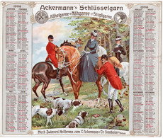 1  Kalender 1908  Ackermann's Schlüsselgarn  Nähgarne Häkelgarne Stopfgarne Sontheim A- Neckar - Groot Formaat: 1901-20