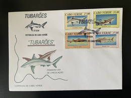 Cape Verde Cabo Verde 1994 Mi. 677 - 684 FDC Requins Haie Haifische Sharks Fisch Fish Poisson Faune Marine Fauna - Islas De Cabo Verde