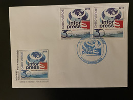 Cape Kap Cabo Verde 2018 FDC Mi. 1050-1 Inforpress Press News Agentur Agency 30 Years Jahre 2 Val. - Cape Verde