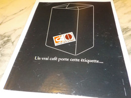 ANCIENNE PUBLICITE UN VRAI CAFE COTE D IVOIRE 1971 - Afiches