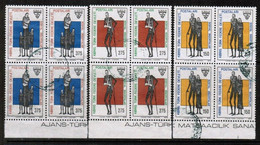 CYPRUS---Turkish  Scott # 52-4 VF USED BLOCKS Of 4 (STAMP SCAN #762) - Used Stamps