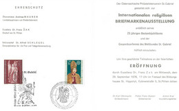 1770u: Einladung Zur Religiösen Briefmarkenausstellung St. Pölten 1976 Im Folder, Schön Für Heimatsammler - St. Pölten