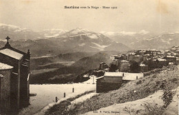 CORSE - SARTENE SOUS LA NEIGE - HIVER 1922 - V. Porro - Sartene