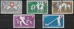 SVIZZERA - 1951 - PRO PATRIA - FESTE REGIONALI - SERIE 5 VALORI - USATA (YVERT 507/511 - MICHEL 555\559) - Otros & Sin Clasificación