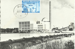 BELGICA,  TARJETA POSTAL CENTRAL NUCLEAR - 1961-1970