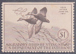 UNITED STATES     SCOTT NO  RW7   USED   YEAR 1940 - Duck Stamps