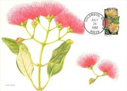 ETATS UNIS CARTE MAXIMUM NUM.YVERT 2071  FLORE FLEUR DES ETATS DE L{UNION - Cartoline Maximum