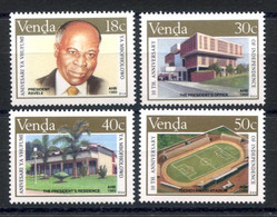 RC 20892 VENDA  N° 196 / 199 ANNIVERSAIRE DE L'INDÉPENDANCE PRESIDENT STADE NEUF ** MNH TB - Venda