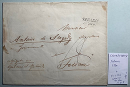~1840 FIUME INCOMING MAIL From SABARIA (Szombathely Hungary) Pre-Stamp Cover (Österreich Ungarn Vorphilatelie Brief - Fiume