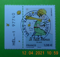 FRANCE 2021   LE  PETIT  PRINCE  75 Ans   Timbre  Neuf   Cachet   ROND  NUMEROTE - Gebruikt
