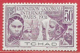 Tchad N°57 50c Violet 1931 * - Ungebraucht