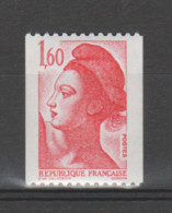 FRANCE / 1982 / Y&T N° 2192 ** : Liberté 1F60 Rouge Roulette (sans N° Rouge) X 1 - Ungebraucht