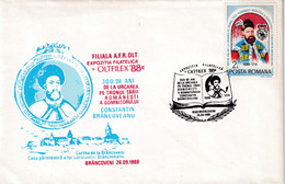 A3090 - Expozitia Filatelica " OLTFILEX '88 " Constantin Brancoveanu, Brancoveni 1988, Romania Posta Romana - Lettres & Documents