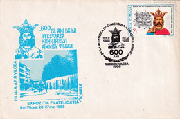 A3091 - Expozitia Filatelica Nationala, Atestarea Municipiului Ramnicu Valcea, Rm.Valcea 1988, Romania Posta Romana - Covers & Documents