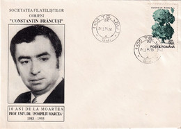 A3099 - 10 Ani De La Moartea Profesorului Universitar Pompiliu Marcea, Targu Jiu 1995 Romania, Posta Romana - Briefe U. Dokumente