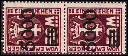 1923. DANZIG. PORTOMARKE. 3000 On 50 M. Pair Never Hinged. 
 () - JF417606 - Impuestos