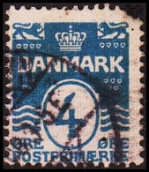 1905. Numeral. 4 Øre Blue. Perf. 12 3/4. Spot In Frame AFA 45av. (Michel 45A Abart) - JF417799 - Unused Stamps