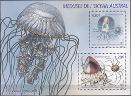TAAF 2021 Bloc Feuillet Méduses De L'océan Austral Neuf ** - Blocs-feuillets