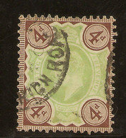 INGLATERRA  IVERT 112 (º)  4 Peniques Brun Y Verde  1902/1910  NL1526 - Ungebraucht