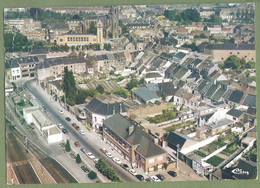 CPSM GF état Moyen - BELGIQUE - LEUZE - PANORAMA AÉRIEN - La Gare Sur La Gauche - édition CIM /A BE.999.96.0.8120 - Leuze-en-Hainaut