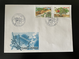 Cape Kap Verde Cabo Verde 2001 Mi. 792 - 793 FDC Expo Belgica Baum Arbre Tree Atomium Bruxelles Brussels - Islas De Cabo Verde