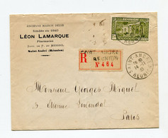 !!! REUNION, LETTRE RECOMMANDEE DE ST ANDRE POUR PARIS DE 1935 - Briefe U. Dokumente