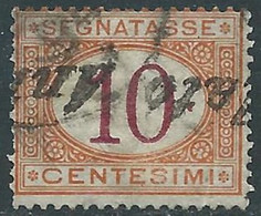 1890-94 REGNO SEGNATASSE USATO 10 CENT - RE30-7 - Taxe