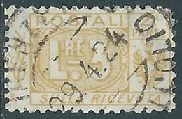 1914-22 REGNO USATO PACCHI POSTALI 3 LIRE SEZIONE - RE31-3 - Postal Parcels