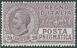 1925 REGNO POSTA PNEUMATICA 20 CENT MH * - RE13-9 - Pneumatische Post