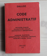 Code Administratif DALLOZ 1979 - Rechts