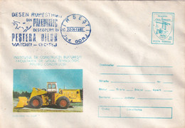 A3199 - Bucket Loader, Construction Institute From Bucharest, Romania Cover Stationery - Otros & Sin Clasificación
