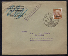STRASBOURG - OCCUPATION - III REICH /1941 OBLITERATION DE PROPAGANDE  ILLUSTREE SUR ENVELOPPE FRANCAISE (ref 8207i) - Covers & Documents