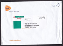 Netherlands: Official Registered Cover Of Dutch Postal Service, 2020, Postage Paid, Imprinted R-label (minor Creases) - Cartas