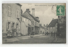 58 Nièvre Magny Cours Route Nationale Animée Hotel Du Lion D'or Au Loin 1916 - Autres & Non Classés