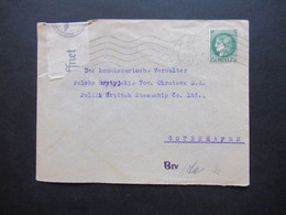 1941 OKW Zensur Langstaff, Erembert Havre An Den Komissarischen Verwalter Polisk British Steamship Gotenhafen / Gdynia - Cartas & Documentos