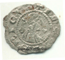 BERGAMO COMUNE DENARO PLANETO FEDERICO II 1250 MONETA ARGENTO - Feudal Coins