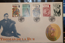 Guernsey Hologramm Thomas De La Rue 1993; FDC - Hologramme