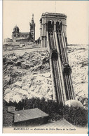 MARSEILLE - L'Ascenseur De N-D De La Garde - Notre-Dame De La Garde, Funicular Y Virgen