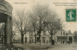 Asfeld La Ville * Place De L'église Et écoles * école Village - Other & Unclassified